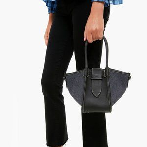 Vasic  Black and Gray Port Mini Wool Bag